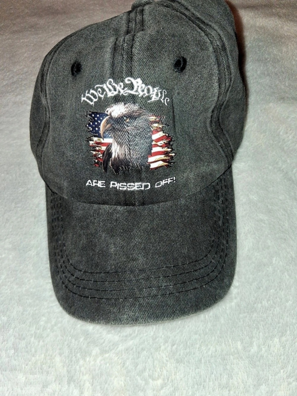 We The People Are Pissed Off Eagle American Flag Baseball Cap